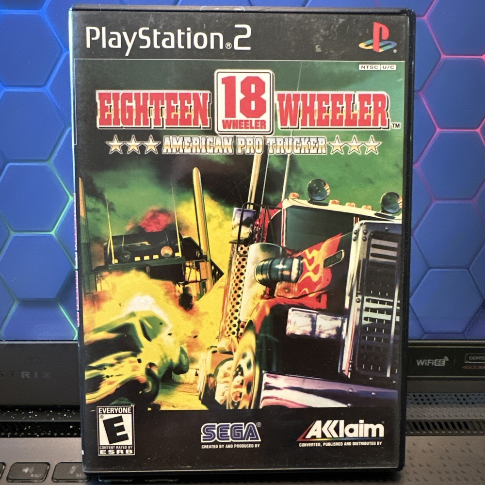 18-Wheeler American Pro Trucker Sony PlayStation 2 PS2 2001 Sega Acclaim Tested